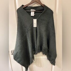 Women's Gray Poncho